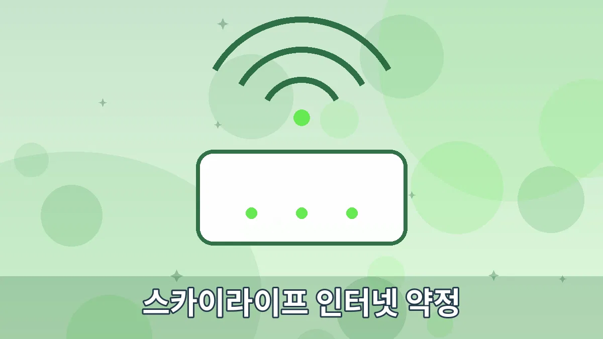 스카이라이프 인터넷 약정 안내 이미지 4