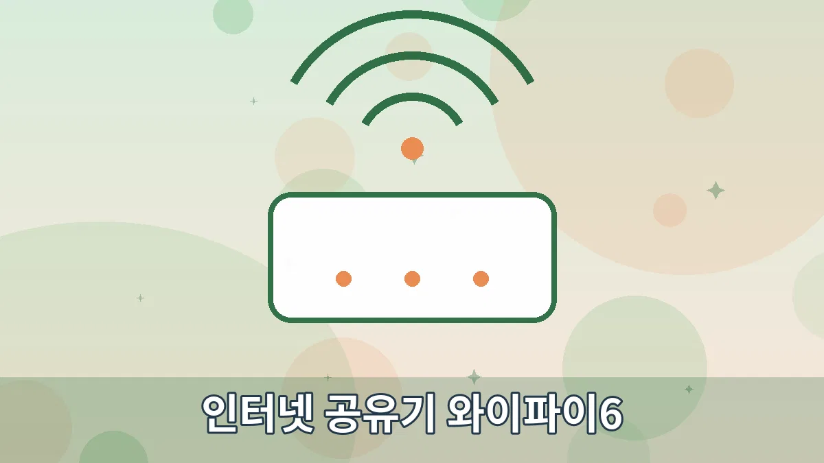 인터넷 공유기 와이파이6 안내 이미지 1